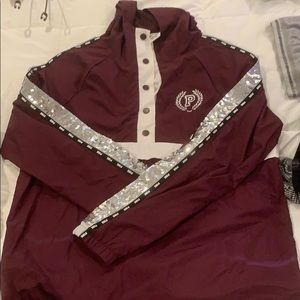 PINK Sequin Windbreaker sz XS RARE